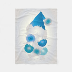 Pearl and blue for Christmas Fleece Blanket