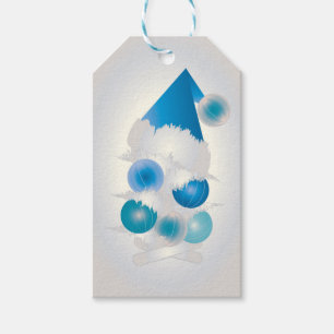 Pearl and blue for Christmas Gift Tags