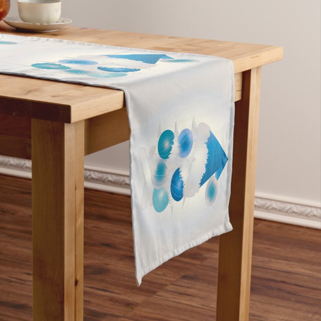 Pearl and blue for Christmas Short Table Runner (In Situ)