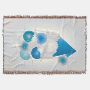 Pearl and blue for Christmas Throw Blanket