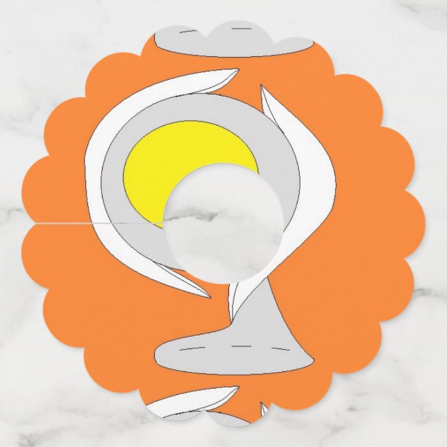 Pearl and Obalisque Wine Glass Tags (Front)