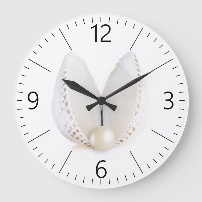 Pearl and seashell large clock (Front)