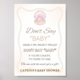 Pearl Baby Shower Game Sign