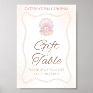 Pearl Baby Shower Game Sign