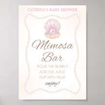 Pearl Baby Shower Game Sign