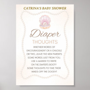 Pearl Baby Shower Game Sign