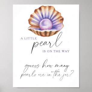 pearl baby shower Guess how many pearls Poster