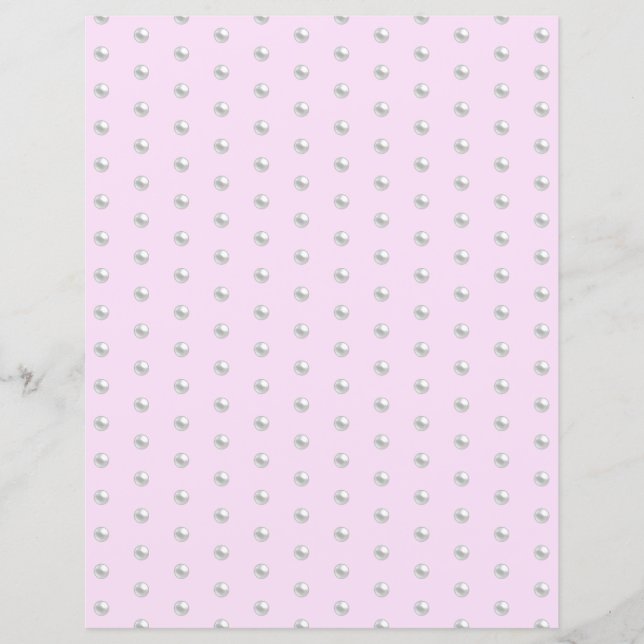 Pearl Beads Scrapbook Paper (Front)
