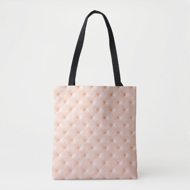 Pearl beige leather texture tote bag (Front)