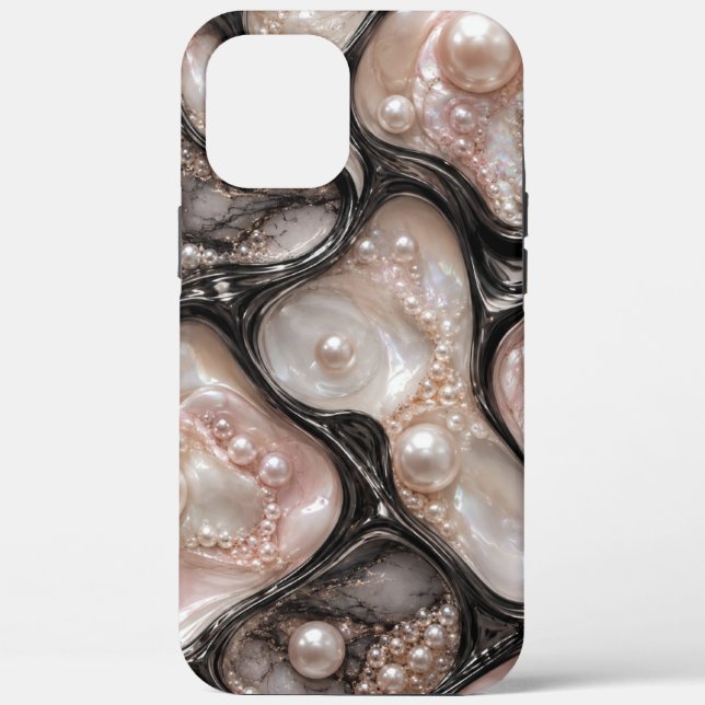 pearl black style iphone case (Back)