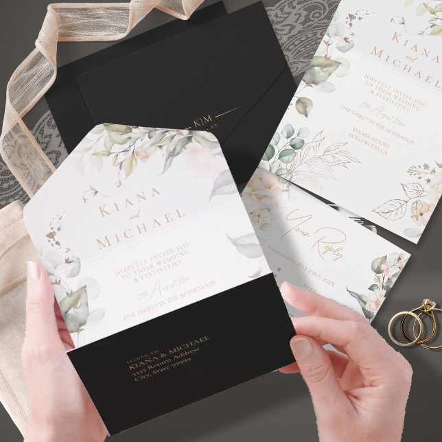 Pearl Blush Floral Elegance Wedding ID989 All In One Invitation (Creator Uploaded)