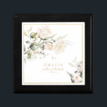 Pearl Blush Floral Elegance Wedding ID989 Gift Box<br><div class="desc">The coordinating wedding party gift box shown here provides a template to easily add your wedding party member, name and wedding date. This design suite features soft pearl and blush watercolor florals accented with shimmering gold details and dramatic ebony touches. The collection exudes timeless romance, perfect for couples seeking a...</div>