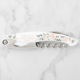 Pearl Blush Floral Elegance Wedding Party ID989 Corkscrew
