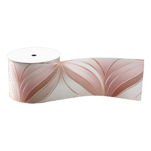 Pearl Blush Pink Rose Gold Wedding  Grosgrain Ribbon