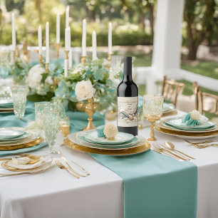  Pearl Coast Elegance Wine Bottle Labels 