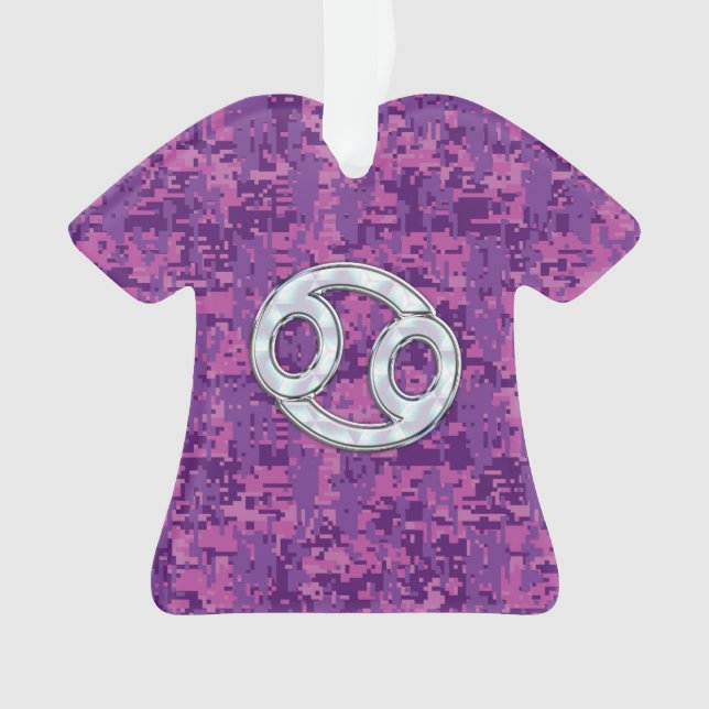 Pearl comme cancer Symbole Zodiaque sur Camo numér (devant)