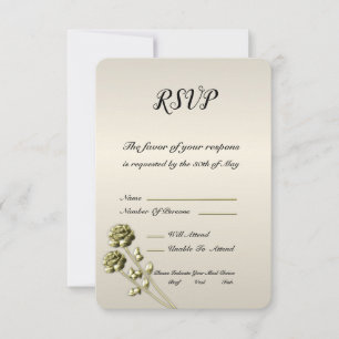 Pearl Cream RSVP Card