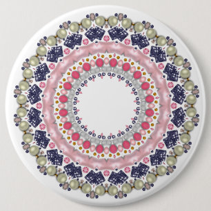 Pearl decoration 6 inch round button