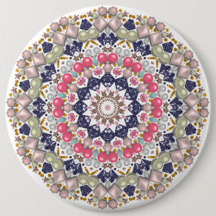 Pearl decoration 6 inch round button