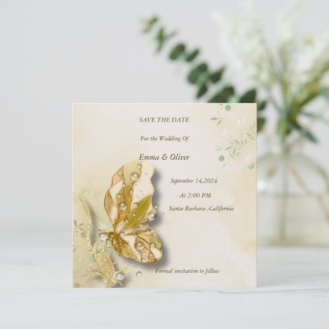 Pearl fantasy Art Save The Date (Standing Front)