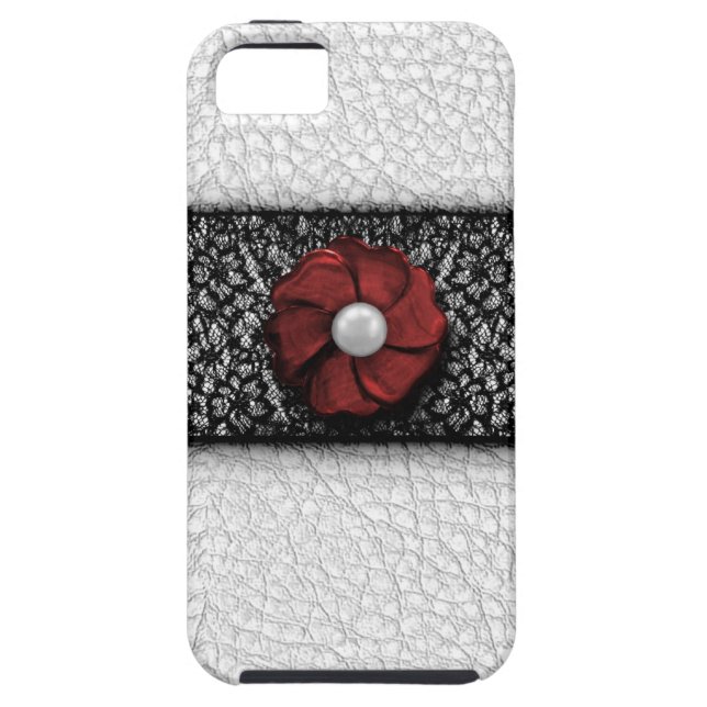 Pearl Flower and Lace Case-Mate iPhone Case (Back)