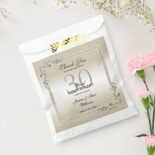 Pearl Gem & Glitter 30th Wedding Anniversary   Favour Bag