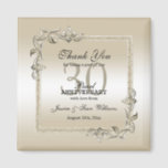 Pearl Gem & Glitter 30th Wedding Anniversary    Magnet<br><div class="desc">Glamourous and elegant posh 30th Pearl Wedding Anniversary party thank you magnet with stylish pearl gem stone jewels corner decorations and matching coloured glitter border frame. A romantic design for your celebration. All text, font and font colour is fully customizable to meet your requirements. If you would like help to...</div>