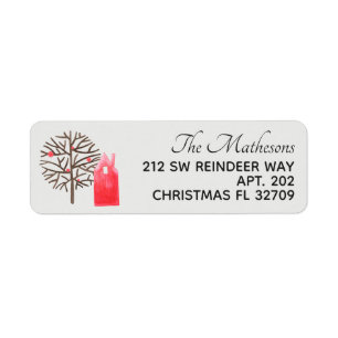 Pearl Grey Scandinavian Holiday Return Address