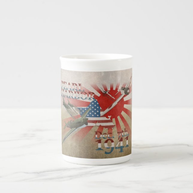Pearl Habor December 7, 1941 Bone China Mug (Front)