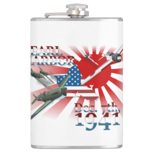 Pearl Habor December 7, 1941 Hip Flask