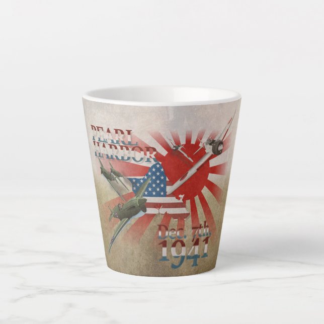 Pearl Habor December 7, 1941 Latte Mug (Front)