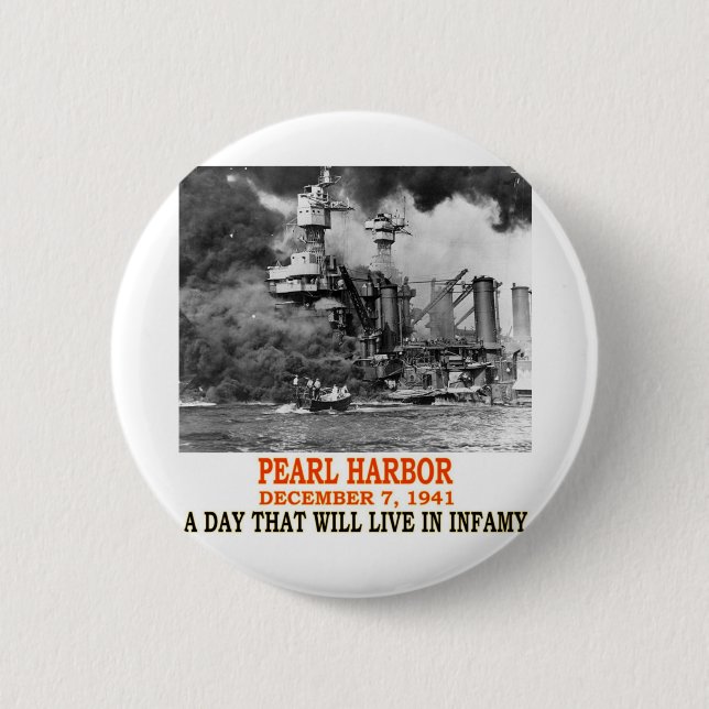 PEARL HARBOR 2 INCH ROUND BUTTON (Front)
