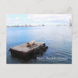 Pearl Harbor hawaii carte postale bleue