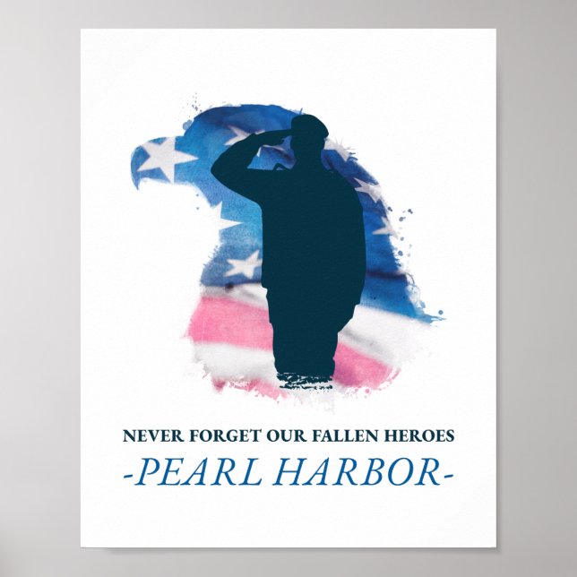 Pearl Harbor Never Forget Our Fallen Heroes  Poster (Front)