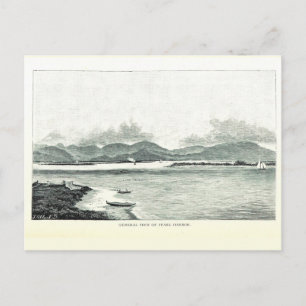 Pearl Harbor, Oahu, Hawaii 1890 Carte postale