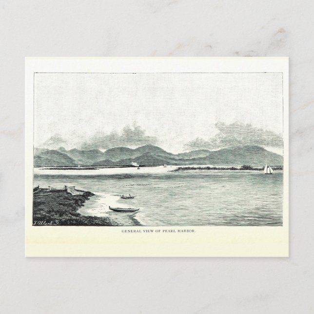 Pearl Harbor, Oahu, Hawaii 1890 Carte postale (Devant)