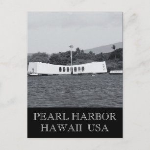 pearl harbour memorial hawaii postcard