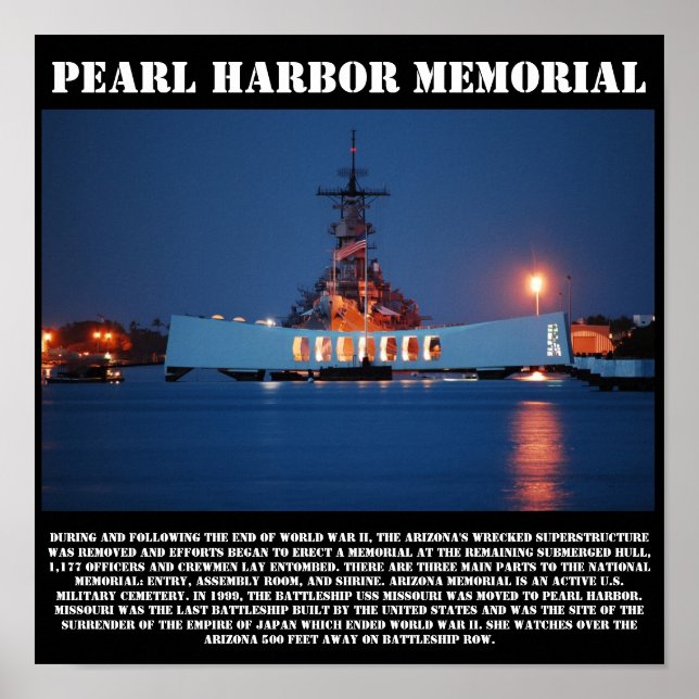 Pearl Harbour Memorial Print (Front)