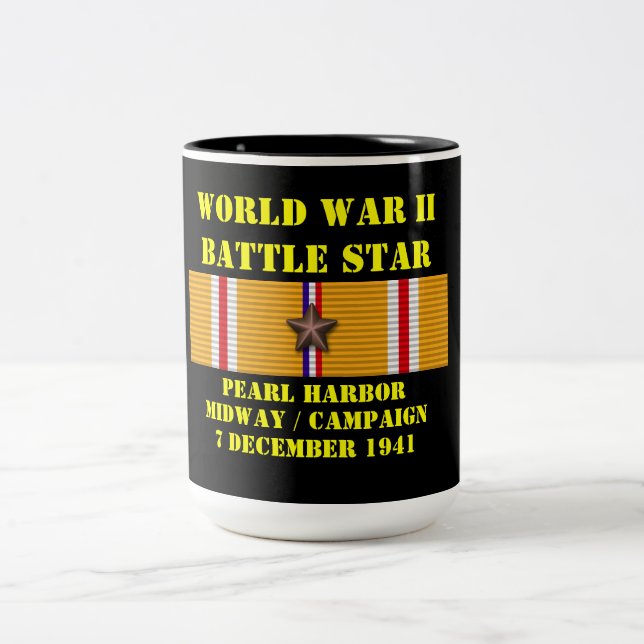 Pearl Harbour / Midway Campaign Two-Tone Coffee Mug (Center)