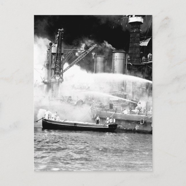 Pearl Harbour, taken by surprise_War image Postcard (Front)