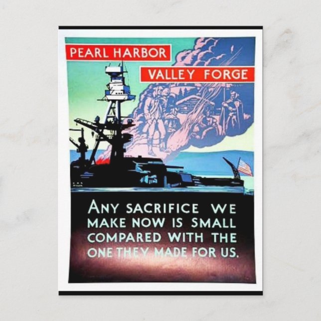 Pearl Harbour V All Ey For Ge Postcard (Front)