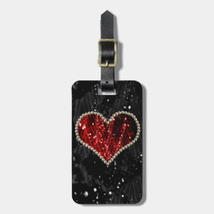 Pearl Heart Luggage Tag