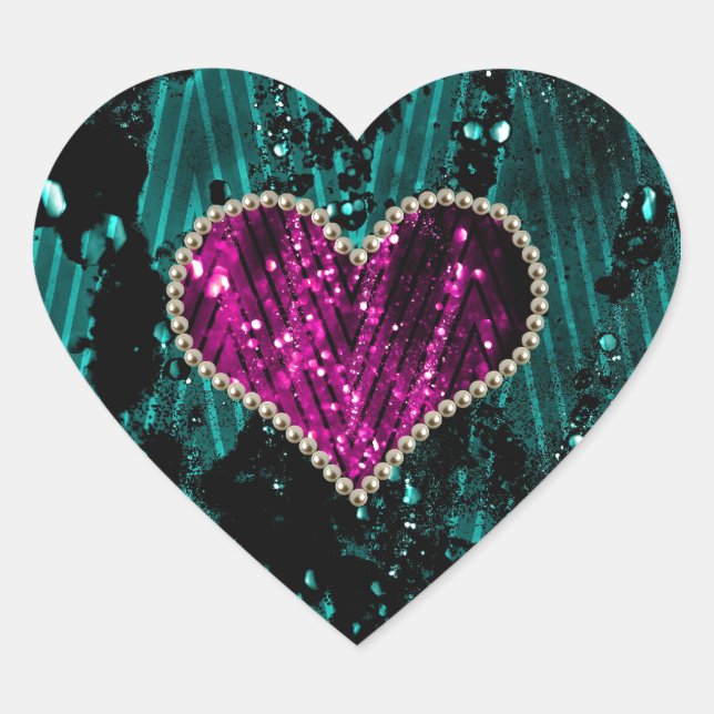 Pearl Heart Sticker (Front)