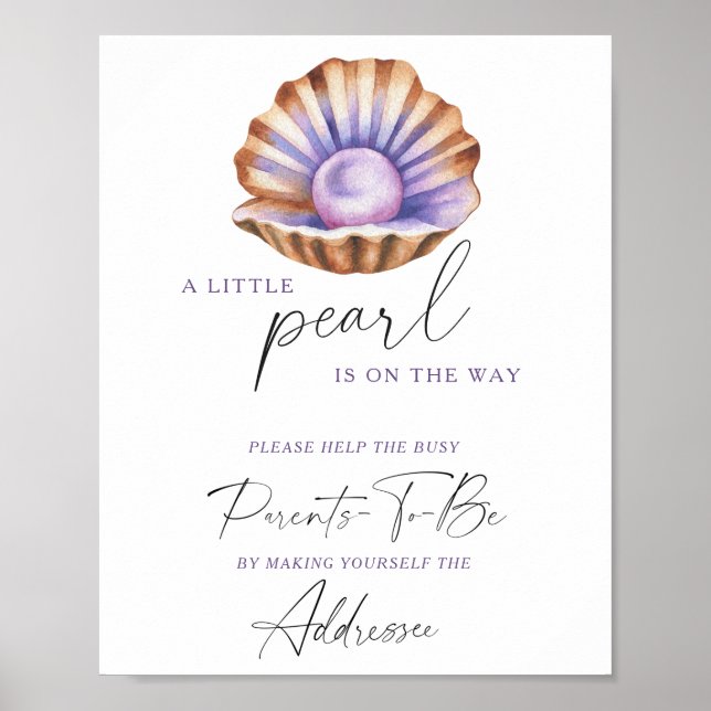 Pearl - Help the Busy Parents-to-Be Addressee Poster (Front)