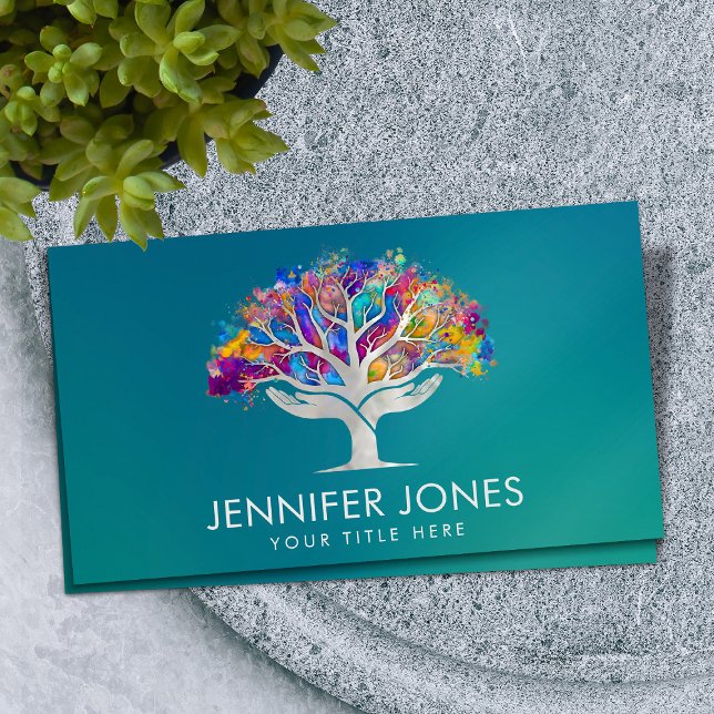Pearl Helping Hands Tree Business Card (Creator Uploaded)