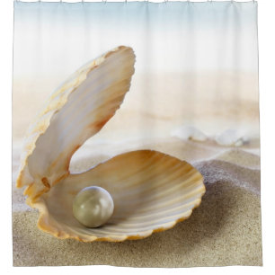 Pearl in Clam Shell Beach Sand Ocean