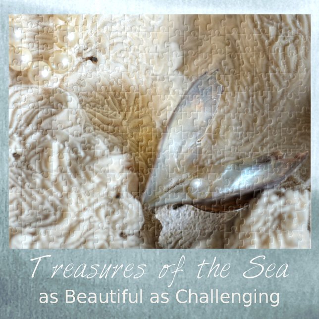 Pearl in Oyster and Natural Sea Coral Photographic Jigsaw Puzzle (Creator Uploaded)