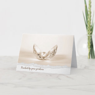 Pearl in Seashell Thank You Card
