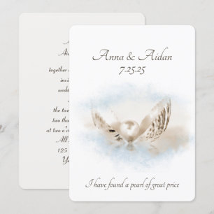 Pearl In Seashell Wedding  Invitation