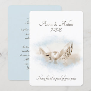 Pearl In Seashell Wedding Invitation